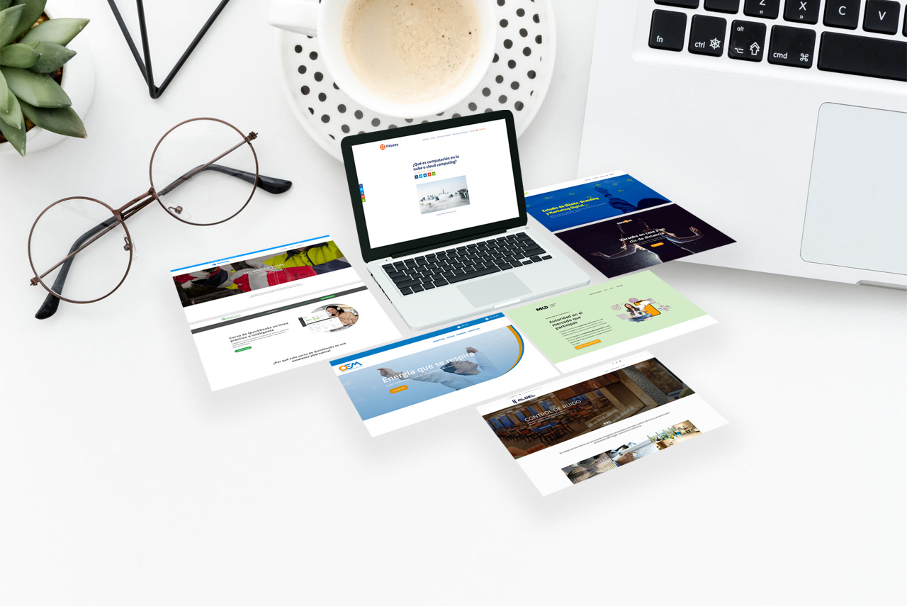 Imagen que pretende graficar a un potencial cliente cómo quedarían diseñadas las futuras landing pages de su sitio web.